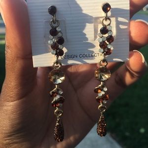 Tiered Faux Gemstone Drop Earrings